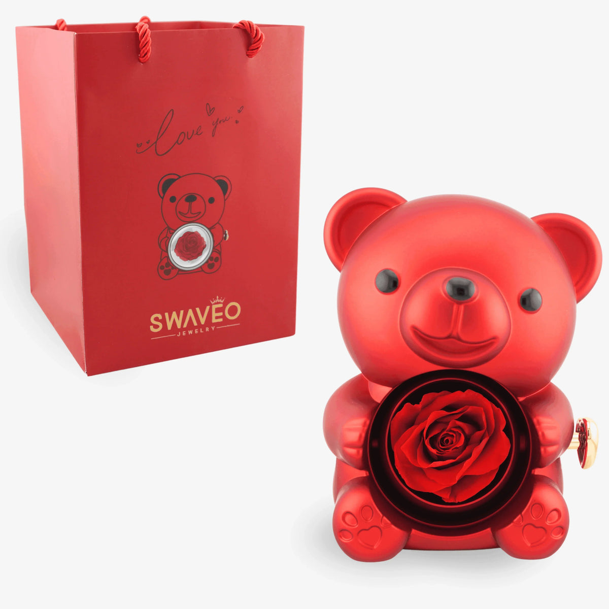 Orso rosa eterno koralya, confezione regalo