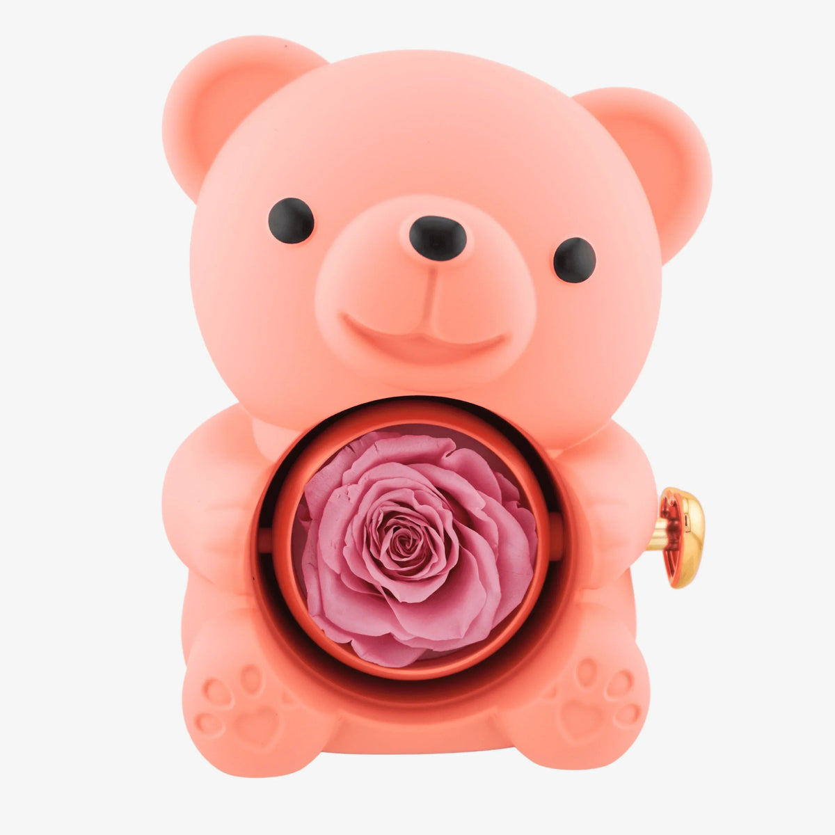 Orso rosa eterno koralya con vano per anello